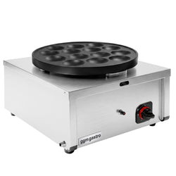 Gazowa Naleśnikarka - Sterowanie: manualne - Ø 400mm - Kształt: 14 patelni - do 14 szt. - 6,04kW
