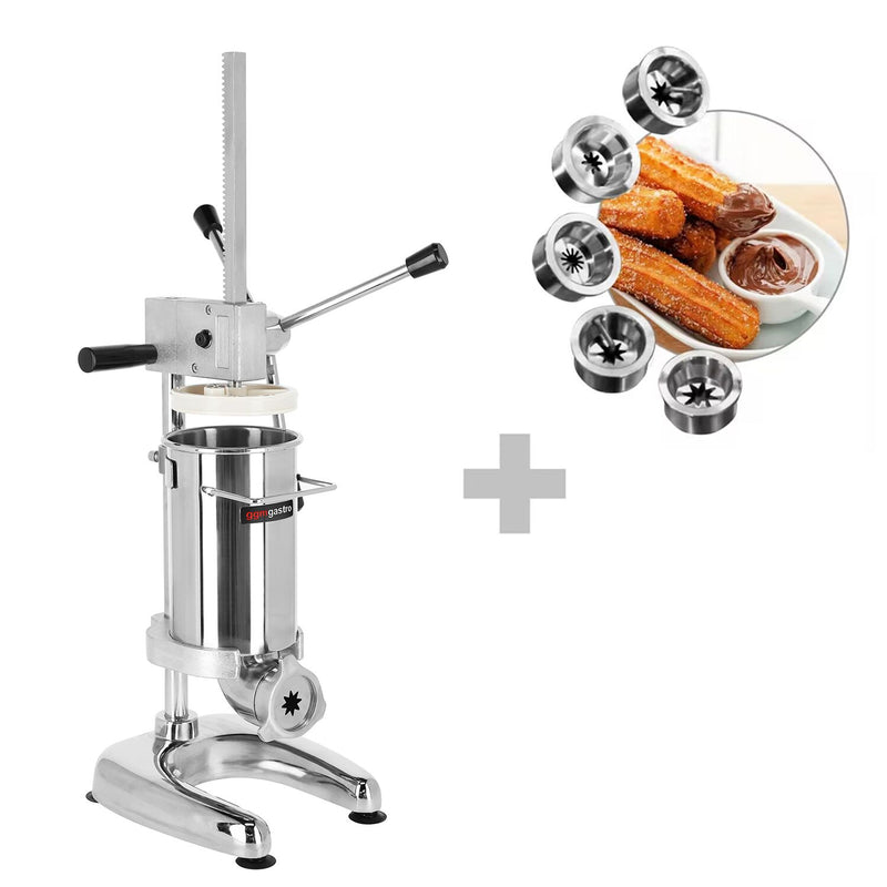 Wyciskarka do churros - 2l - Ręczna - w zestawie: 5 końcówek do churros