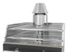 Piec do grillowania – na węgiel drzewny – 740 mm – z nadstawką z rusztami i podstawą – czarny
