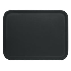 (12 sztuk) CAMBRO | CORFU – laminowana taca warstwowa – prostokątna – 360 x 460 mm – z antypoślizgową gumową powierzchnią – czarna na szarym tle