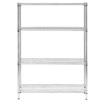 Regał stalowy - 1200x450mm - 4 półki - chrom - Prime Gastro