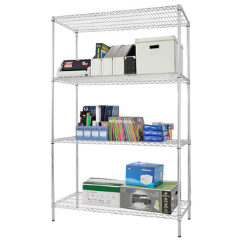 Regał stalowy - 1200x450mm - 4 półki - chrom - Prime Gastro