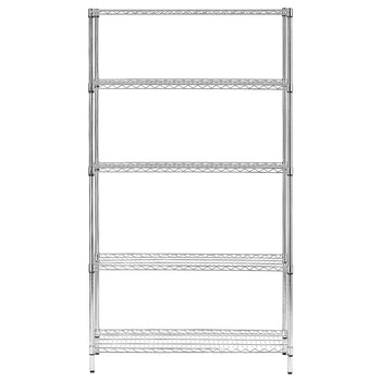 Regał stalowy - 1200x450mm - 5 półek - chrom - Prime Gastro