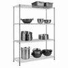 Regał – stal – 1500 x 450 mm – z 4 półkami – chromowany, zdjęcie 1 z 7