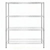 Regał – stal – 1500 x 450 mm – z 4 półkami – chromowany, zdjęcie 4 z 7