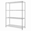 Regał – stal – 1500 x 450 mm – z 4 półkami – chromowany, zdjęcie 5 z 7