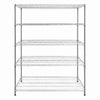 Regał – stal – 1500 x 450 mm – z 5 półkami – chromowany, zdjęcie 4 z 7