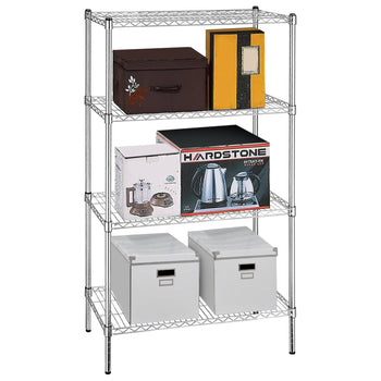 Regał stalowy - 900x450mm - 4 półki - chrom - Prime Gastro