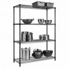 Regał – stal – 1500 x 450 mm – z 4 półkami – czarny, zdjęcie 1 z 7