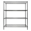Regał – stal – 1500 x 450 mm – z 4 półkami – czarny, zdjęcie 4 z 7