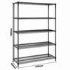 Regał – stal – 1500 x 450 mm – z 5 półkami – czarny, zdjęcie 2 z 7
