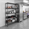 Regał – stal – 1500 x 450 mm – z 5 półkami – czarny, zdjęcie 7 z 7