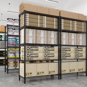 Regał stalowy - 900 x 450 mm - 5 półek - czarny - Prime Gastro