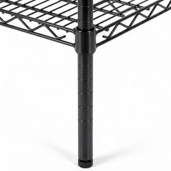 Regał – stal – 1500 x 450 mm – z 5 półkami – czarny, zdjęcie 6 z 7