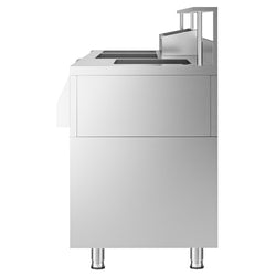 Stół do przygotowywania koktajli – stal nierdzewna – 1200 x 720 mm – z 2 szufladami