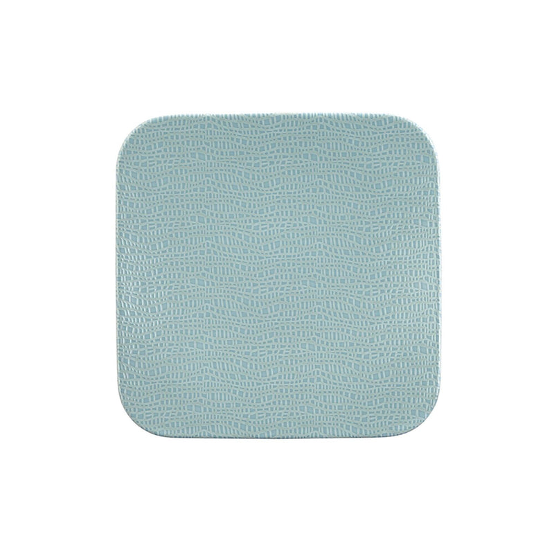 (6 sztuk) SELTMANN WEIDEN | Talerz płaski kwadratowy – 220 x 220 mm – turkusowy