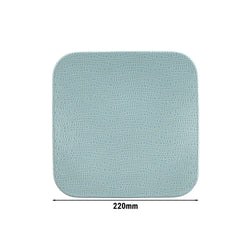 (6 sztuk) SELTMANN WEIDEN | Talerz płaski kwadratowy – 220 x 220 mm – turkusowy
