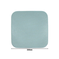 (6 sztuk) SELTMANN WEIDEN | Talerz płaski kwadratowy – 260 x 260 mm – turkusowy