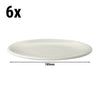 (6 szt.) Talerz płaski coupe Maastricht LUX – porcelana – Ø 180 mm – kość słoniowa