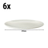 (6 szt.) Talerz płaski coupe Maastricht LUX – porcelana – Ø 290 mm – kość słoniowa