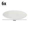 (6 szt.) Talerz płaski coupe WHITE DELIGHT – porcelana – Ø 270 mm – biały