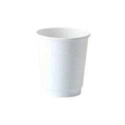 (500 sztuk) Kartonowe kubki na kawę na wynos – dwuścienne – 200 ml – Ø 80 mm – białe