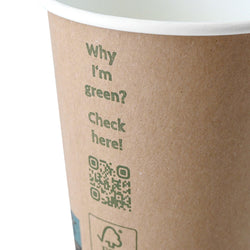 (500 Stück) Coffee to go Pappbecher - doppelwandig - 300ml - 12 oz - Ø 90mm - Braun - innen Weiß