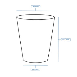 (500 Stück) Coffee to go Pappbecher - doppelwandig - 300ml - 12 oz - Ø 90mm - Weiß