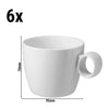 (6 szt.) Filiżanka do cappuccino Maastricht LUX – porcelana – 230 ml – kość słoniowa