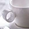 (6 szt.) Filiżanka do cappuccino Maastricht LUX – porcelana – 230 ml – kość słoniowa