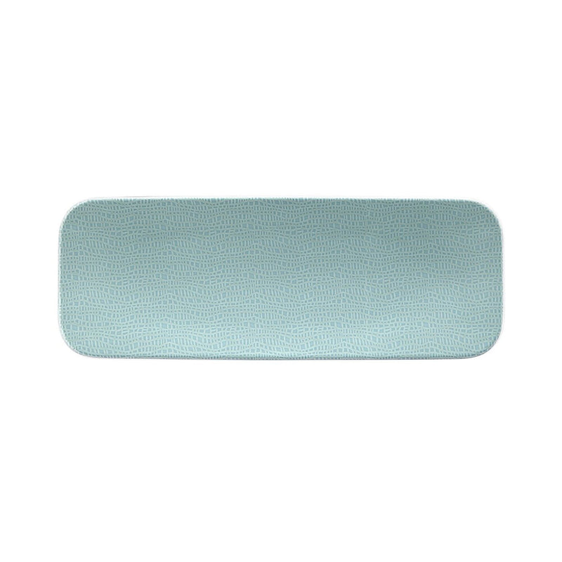 (2 sztuki) SELTMANN WEIDEN | Talerz płaski prostokątny – 380 x 140 mm – turkusowy