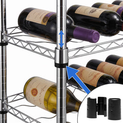Regał na wino – stal – na 72 butelki – z 8 półkami – chromowany, zdjęcie 7 z 8