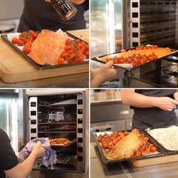 Piec konwekcyjno - parowy - manualny - 40x GN 1/1 lub 20x GN 2/1 - wraz z wózkiem na tace