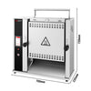 Toster – pionowy – 2,1 kW – cyfrowy – do bułek do burgerów i hot dogów