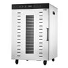 Suszarka do żywności – stal nierdzewna – 1,5 kW – od 30 do 90 °C – z 16 półkami i timerem do 24 h