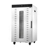 Suszarka do żywności – stal nierdzewna – 2 kW – od 30 do 90 °C – z 24 półkami i timerem do 24 h