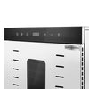 Suszarka do żywności – stal nierdzewna – 1,5 kW – od 30 do 90 °C – z 16 półkami i timerem do 24 h