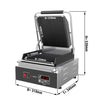 Grill kontaktowy do hamburgerów – powierzchnia grillowa: 230 x 220 mm – 1,8 kW – cyfrowy – z ryflowaną płytą górną i dolną