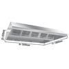 Commercial Ceiling-Mounted Extraction Canopy - 2000mm - with Baffle Filters & LED Lights