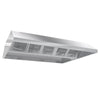 Commercial Ceiling-Mounted Extraction Canopy - 2800mm - with Baffle Filters & LED Lights - 1800mm Deep