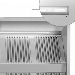 Okap indukcyjny sufitowy – 2400 mm – bez silnika – z filtrem