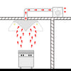 Okap sufitowy – 2600 mm – z filtrami i lampą