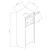 Hand Sanitiser Dispenser - 1000ml - Aluminium - wall mounted, manual, lever operated, refillable reservoir