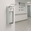 Hand Sanitiser Dispenser - 1000ml - Aluminium - wall mounted, manual, lever operated, refillable reservoir