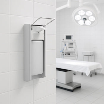 Dozownik płynu dezynfekującego z dźwignią obsługową - 1000ml - stal nierdzewna - Prime Gastro