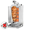 Grill do gyrosa i kebaba – gazowy – maks. 60 kg – z 4 ruchomymi palnikami – z 2 osłonami i 2 drzwiami skrzydłowymi