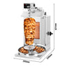 Grill do gyrosa i kebaba – gazowy – maks. 5 kg – 3,25 kW – z 1 palnikiem i silnikiem u góry – z 2 drzwiami skrzydłowymi, zdjęcie 2 z 12