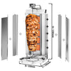Gyros and kebab grill – gas – max. 80 kg – 16.25 kW – with 5 burners and motor at the top – with 2 shields and 2 hinged doors, image 2 of 11