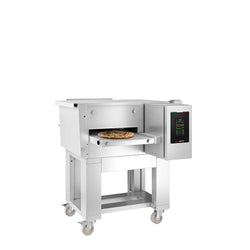 Elektryczny piec przelotowy do pizzy - 980x1300mm - cyfrowy - szerokość taśmy: 400mm - włącznie z ramą podstawy