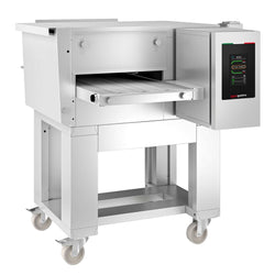 Elektryczny piec przelotowy do pizzy - 980x1300mm - cyfrowy - szerokość taśmy: 400mm - włącznie z ramą podstawy